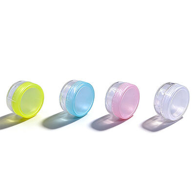 فروش داغ ظرف آرایشی 10g 15g رنگ سفارشی PS پلاستیک چشم صورت مینی بدن کرم جار