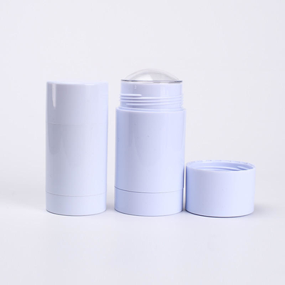محفظه لوله های دئودورانت پلاستیکی Round Twist Up Salve 30 گرم 50 گرم 75 گرم Clear Empty