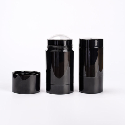 محفظه لوله های دئودورانت پلاستیکی Round Twist Up Salve 30 گرم 50 گرم 75 گرم Clear Empty