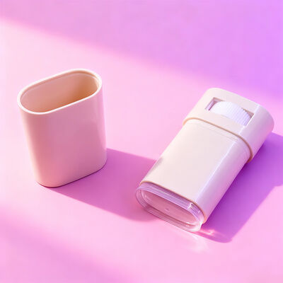 بسته بندی سفارشی استیک دئودورانت 15 گرمی 20 گرمی بیضی شکل تخت، قابل شارژ مجدد، بسته بندی دئودورانت بدن، ضد آفتاب، لوله های نگهدارنده دئودورانت