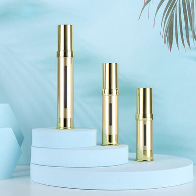 تامین کننده چینی بطری لوازم آرایشی پلاستیکی لوکس نقره ای 15 میلی لیتر 30 میلی لیتر 50 میلی لیتر پمپ سرم پلاستیکی بدون هوا خالی توسط Kinpack