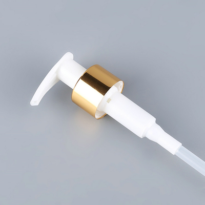 پمپ لوسیون پلاستیکی طلای سفید، پمپ صابون دستی 1.2 سی سی مواد آلومینیومی OEM